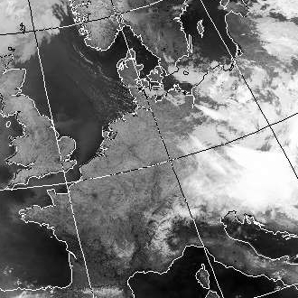 Satellitenbild (Infrarot, Ausschnitt) NOAA 16 vom 13.07.2003, 04:20 MESZ