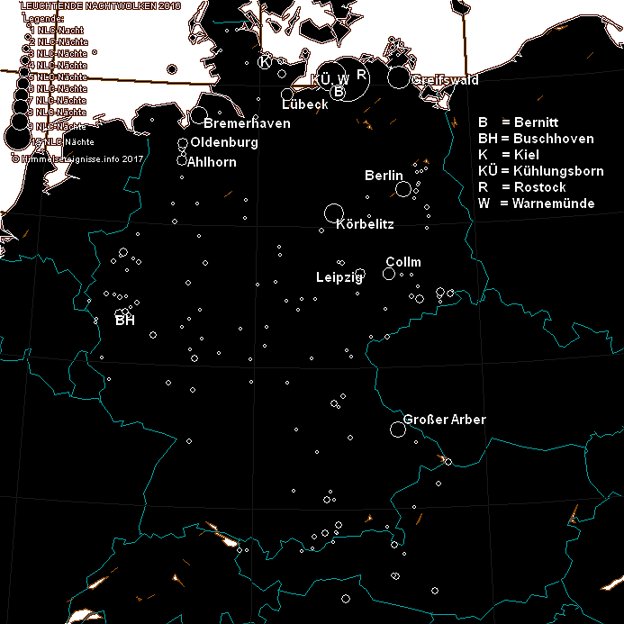 NLC-Beobachtungen in Mitteleuropa 2016