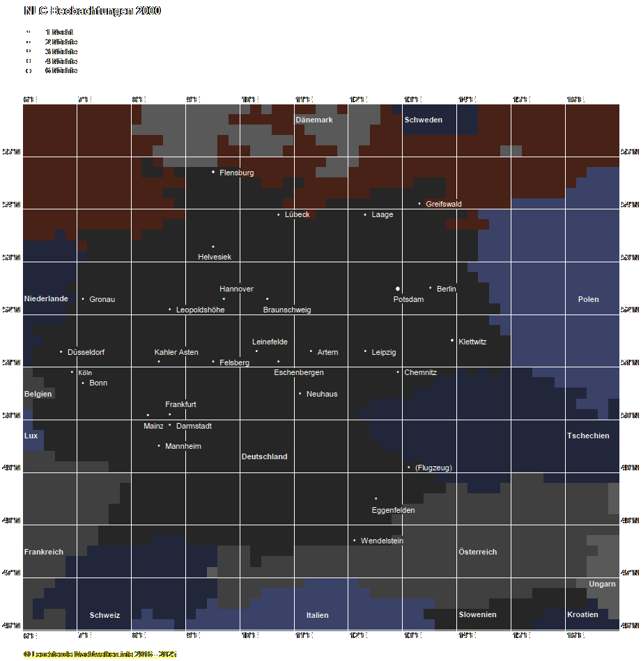 NLC-Beobachtungen in Mitteleuropa 2000
